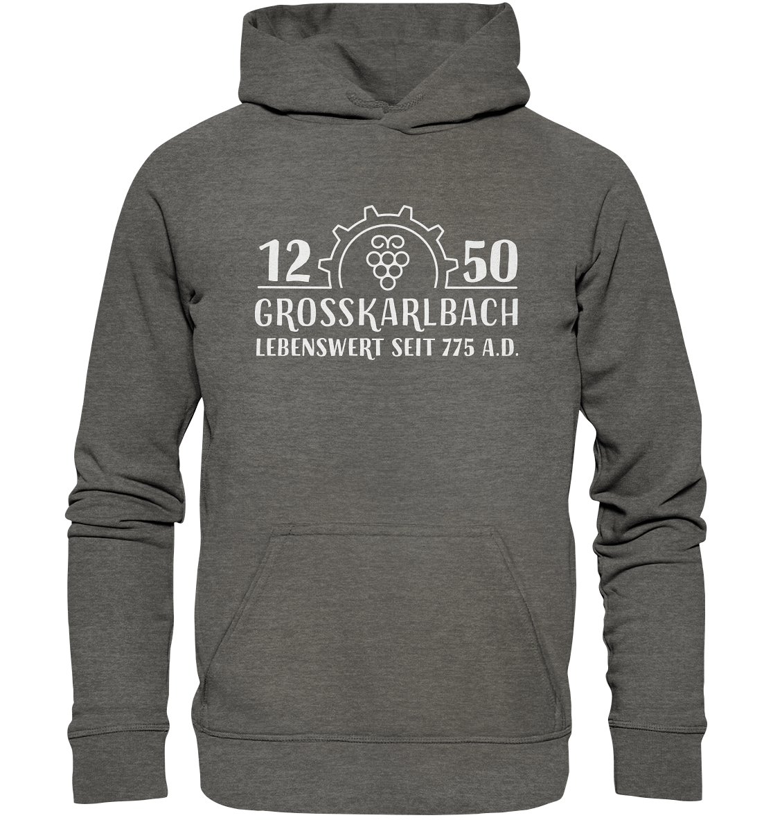 1250 Jahre Großkarlbach Logo Weiß - Basic Unisex Hoodie