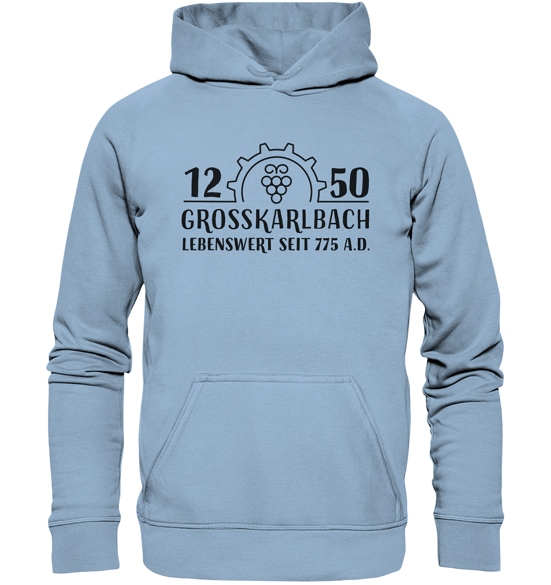 1250 Jahre Grosskarlbach Logo Schwarz - Basic Unisex Hoodie