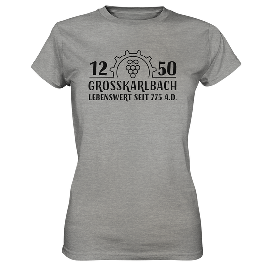 1250 Jahre Grosskarlbach Logo Schwarz - Ladies Premium Shirt