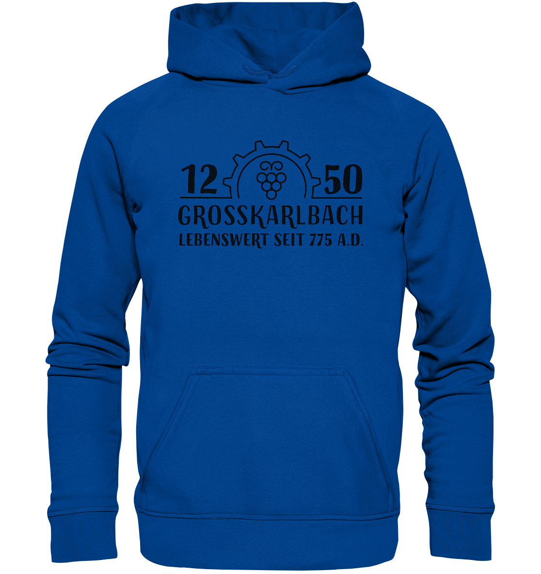 1250 Jahre Grosskarlbach Logo Schwarz  - Basic Unisex Hoodie