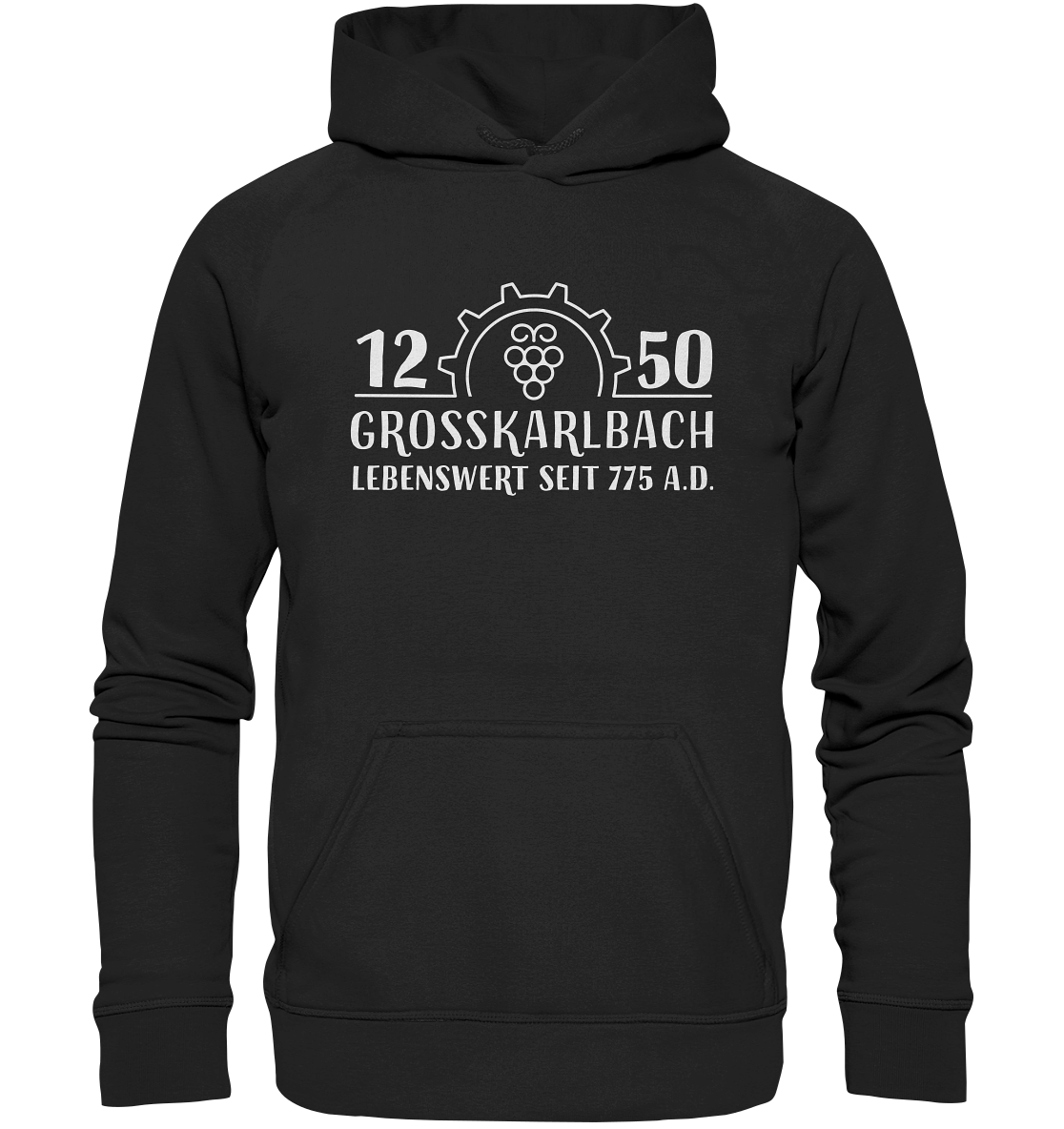 1250 Jahre Großkarlbach Logo Weiß - Basic Unisex Hoodie
