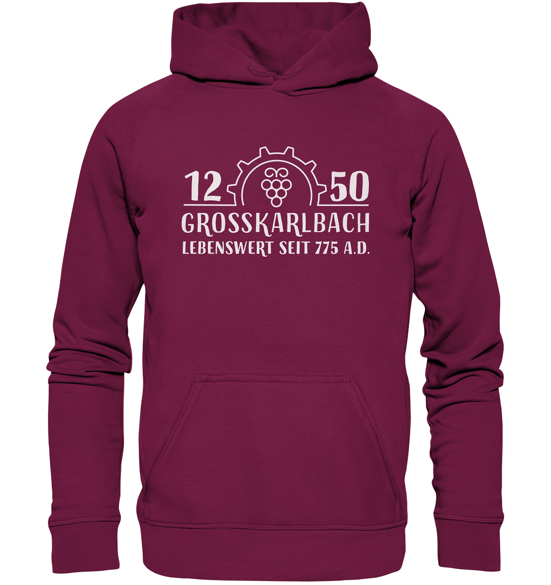 1250 Jahre Großkarlbach Logo Weiß - Basic Unisex Hoodie