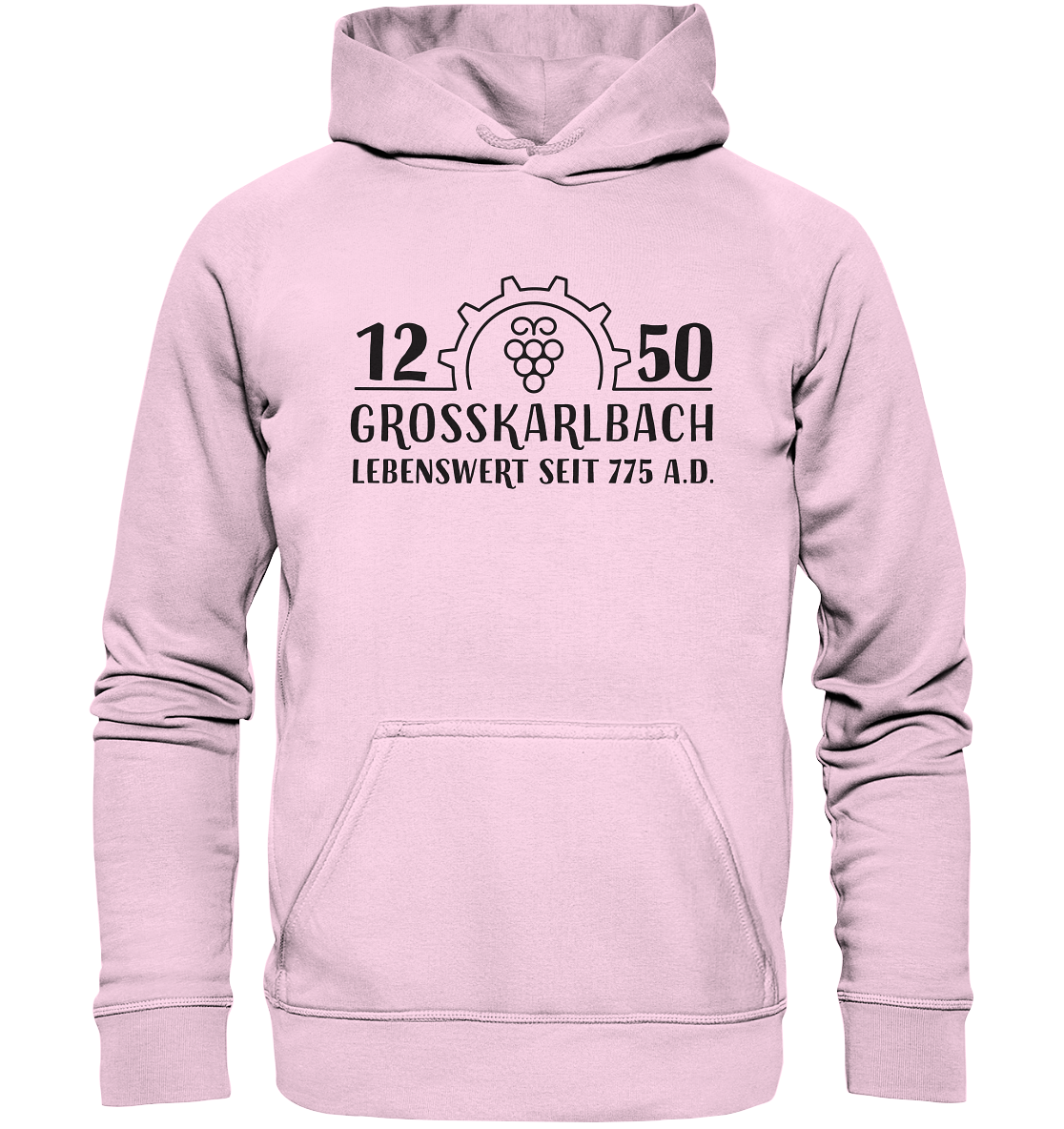 1250 Jahre Grosskarlbach Logo Schwarz  - Basic Unisex Hoodie