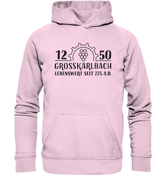 1250 Jahre Grosskarlbach Logo Schwarz  - Basic Unisex Hoodie