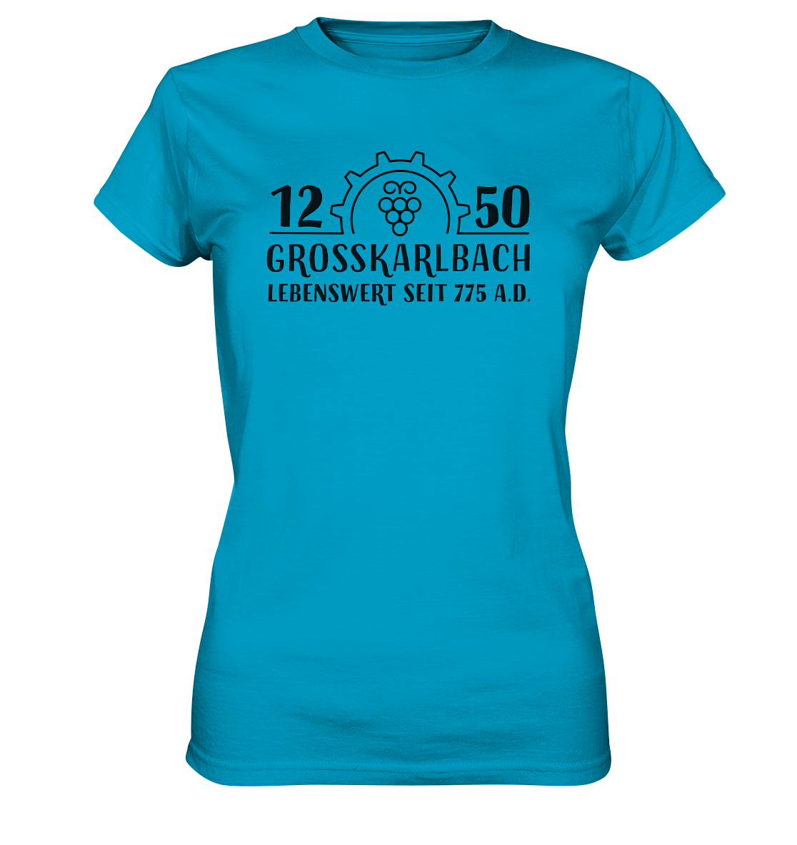 1250 Jahre Grosskarlbach Logo Schwarz  - Ladies Premium Shirt