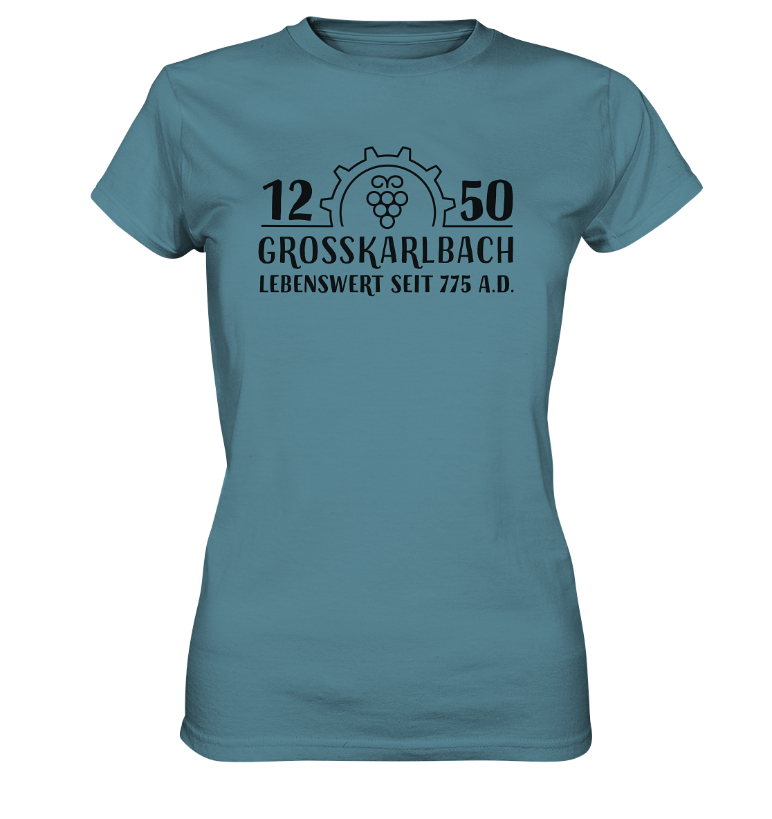 1250 Jahre Grosskarlbach Logo Schwarz  - Ladies Premium Shirt