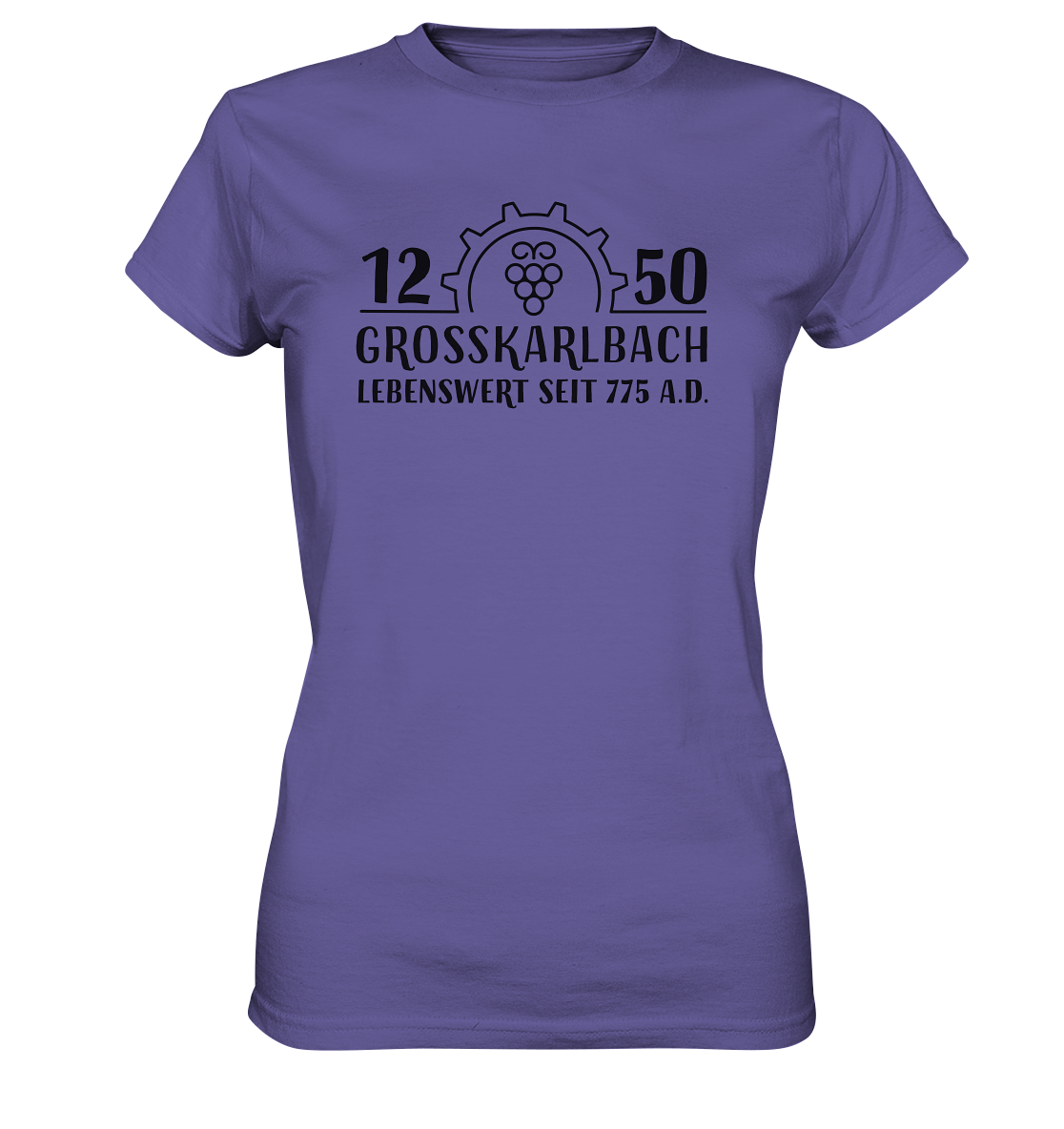 1250 Jahre Grosskarlbach Logo Schwarz  - Ladies Premium Shirt
