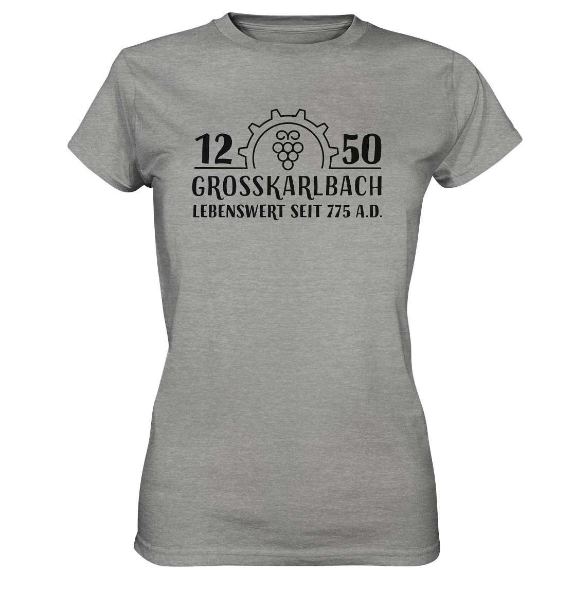 1250 Jahre Grosskarlbach Logo Schwarz  - Ladies Premium Shirt