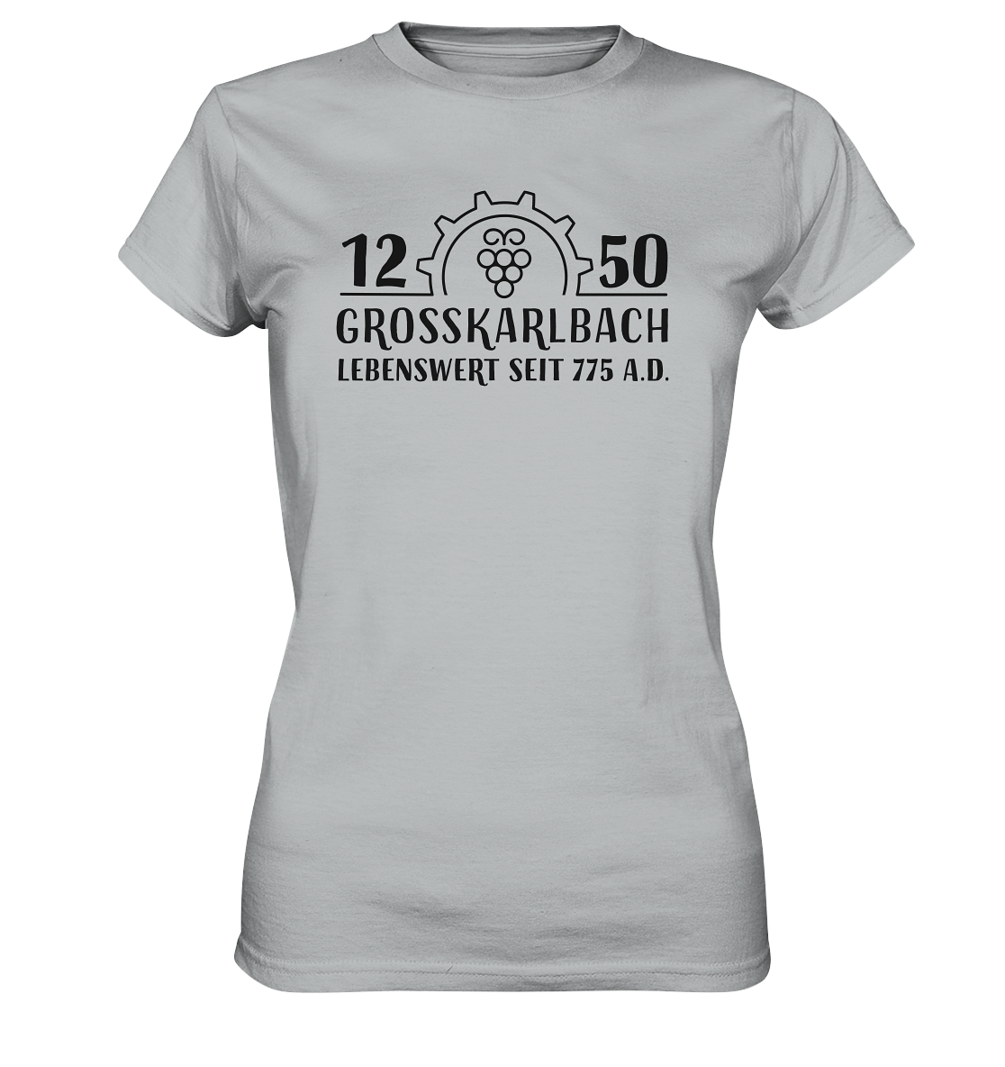 1250 Jahre Grosskarlbach Logo Schwarz  - Ladies Premium Shirt