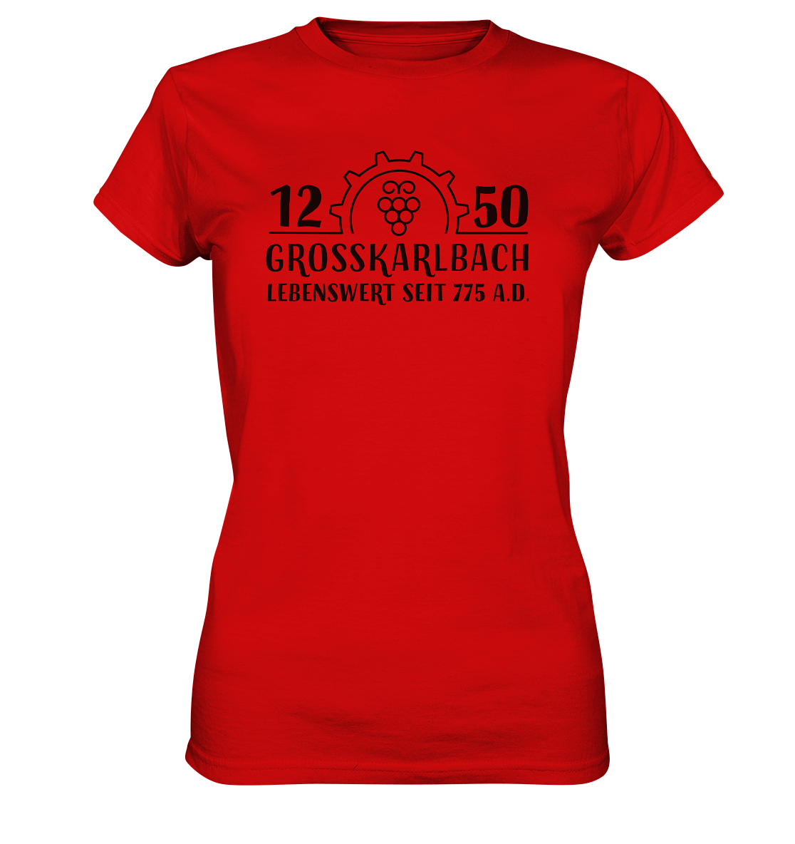 1250 Jahre Grosskarlbach Logo Schwarz  - Ladies Premium Shirt