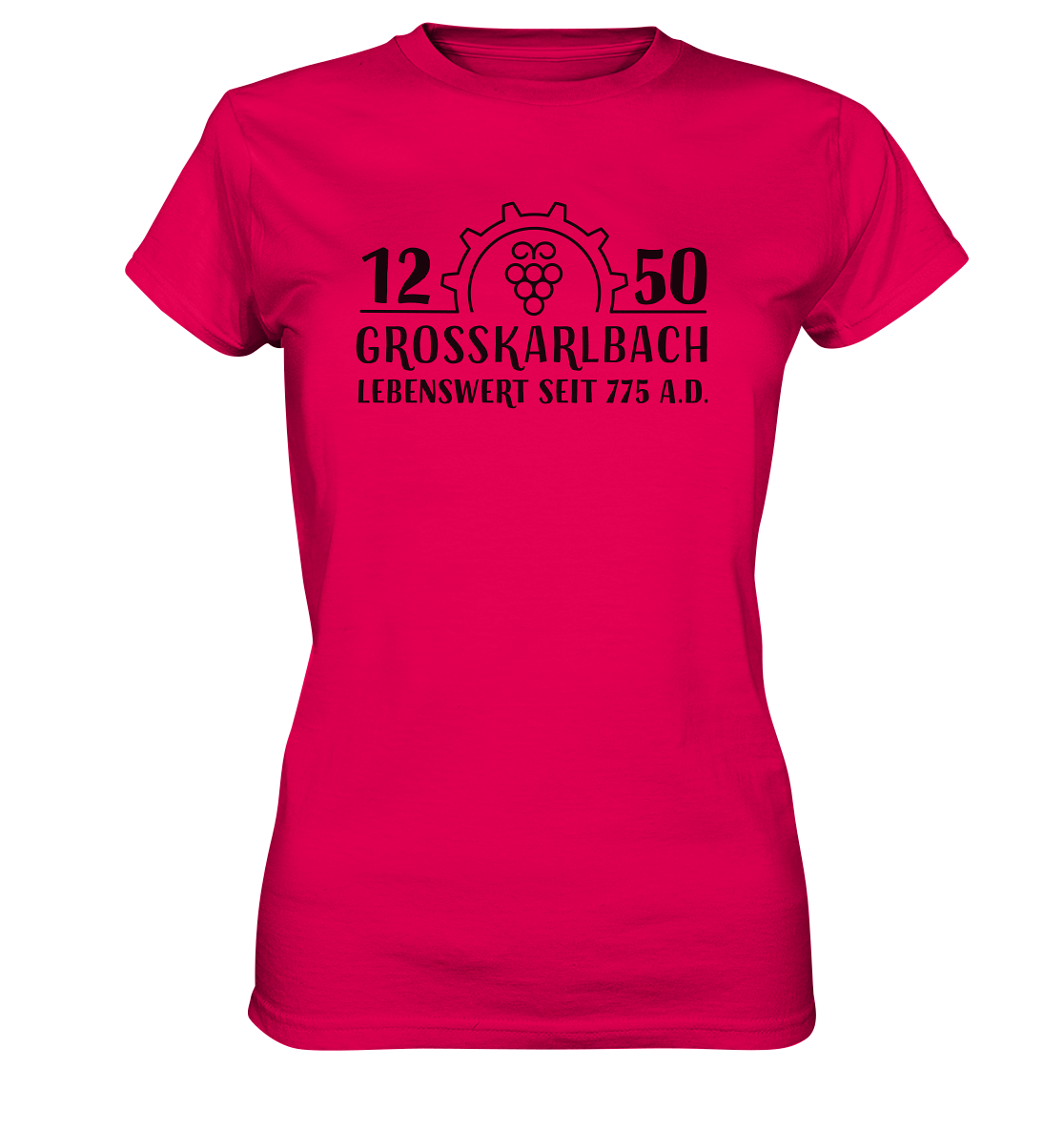 1250 Jahre Grosskarlbach Logo Schwarz  - Ladies Premium Shirt