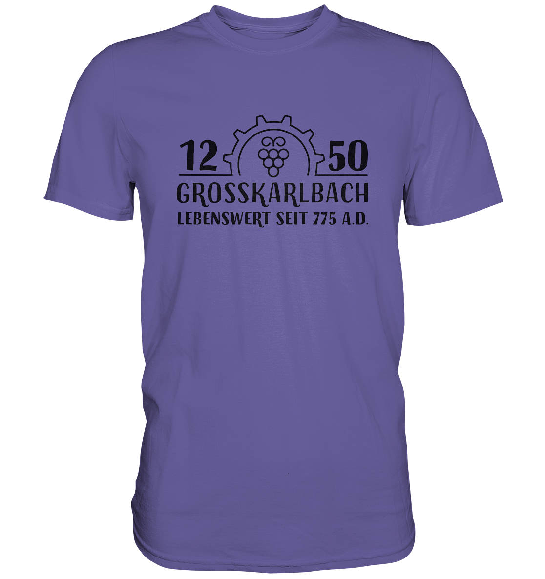 1250 Jahre Grosskarlbach Logo Schwarz  - Premium Shirt