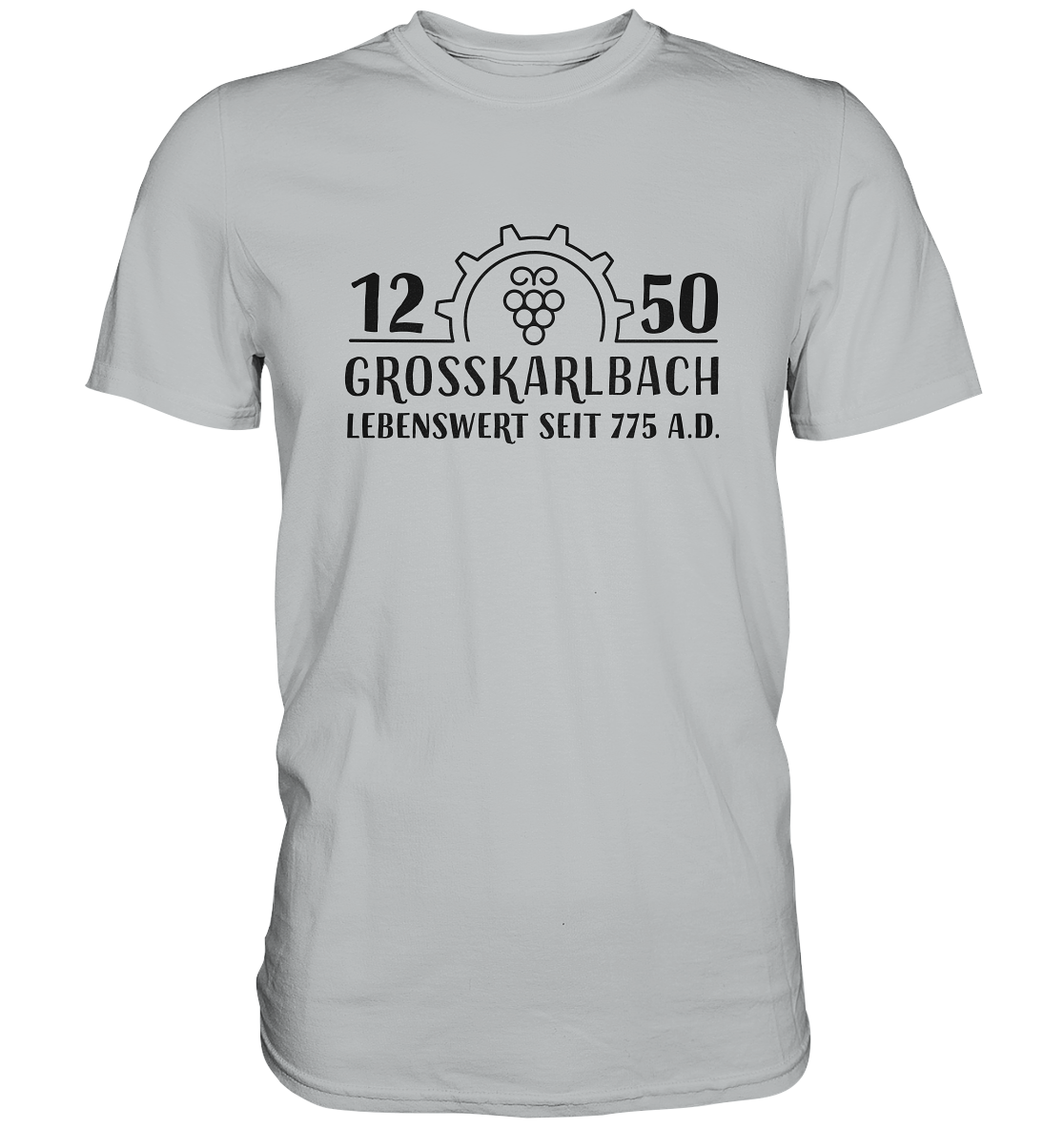 1250 Jahre Grosskarlbach Logo Schwarz  - Premium Shirt